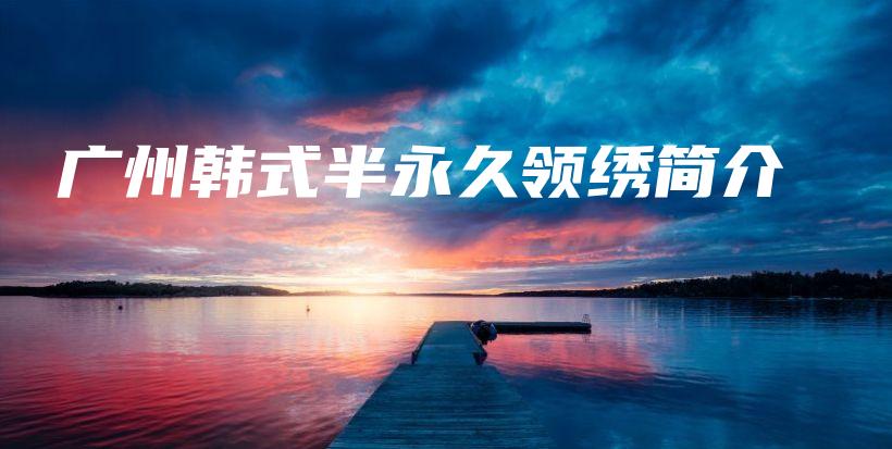 廣州韓式半永久領(lǐng)繡簡(jiǎn)介插圖