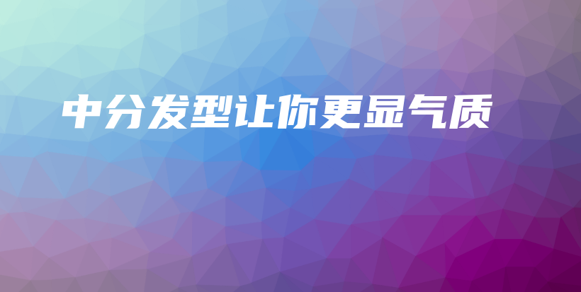 中分發(fā)型讓你更顯氣質(zhì)插圖