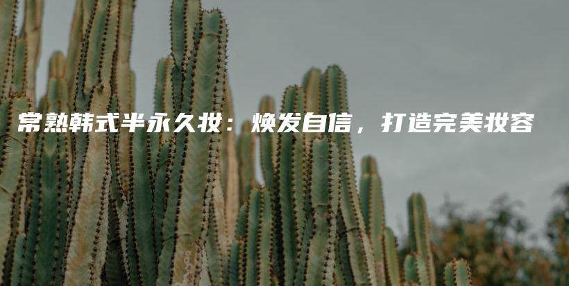 常熟韓式半永久妝：煥發(fā)自信，打造完美妝容插圖