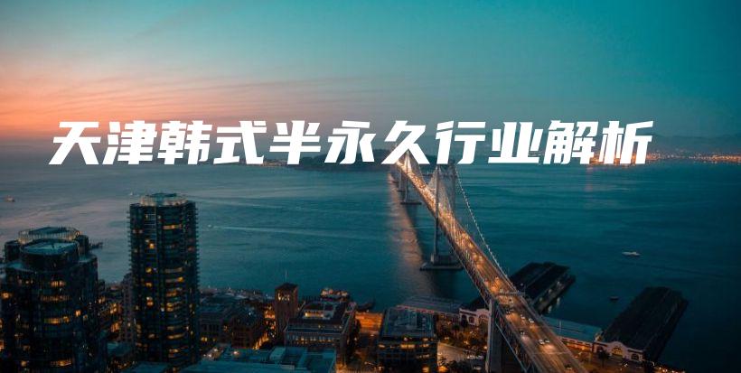天津韓式半永久行業(yè)解析插圖