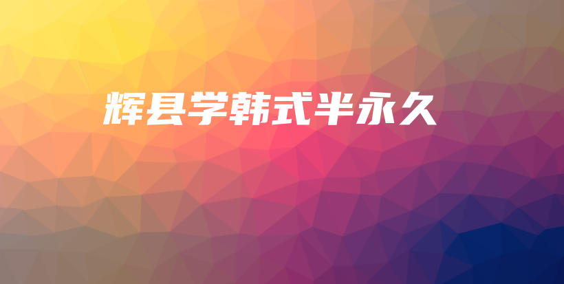 輝縣學(xué)韓式半永久插圖