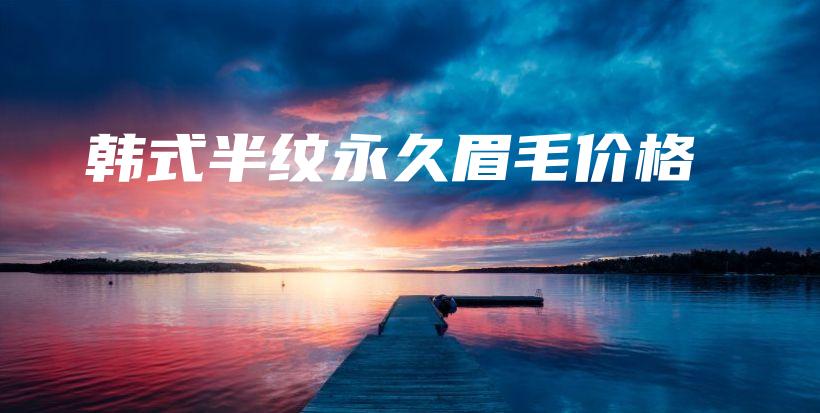韓式半紋永久眉毛價格插圖