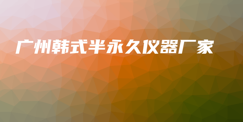 廣州韓式半永久儀器廠家插圖