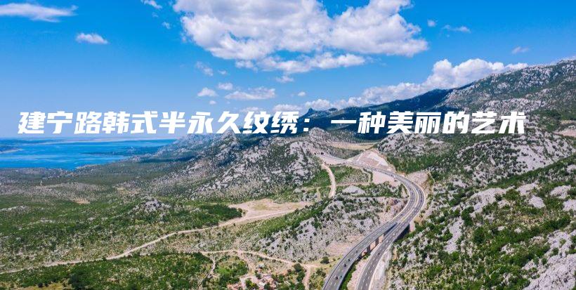 建寧路韓式半永久紋繡：一種美麗的藝術(shù)插圖