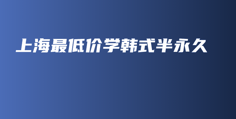 上海最低價學(xué)韓式半永久插圖