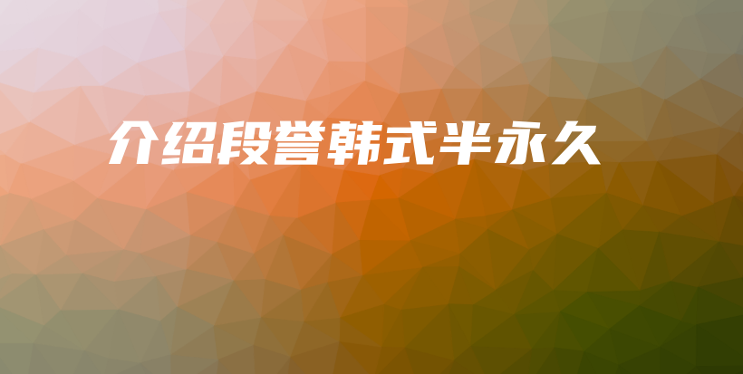 介紹段譽韓式半永久插圖