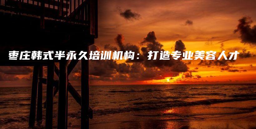 棗莊韓式半永久培訓(xùn)機(jī)構(gòu)：打造專業(yè)美容人才插圖
