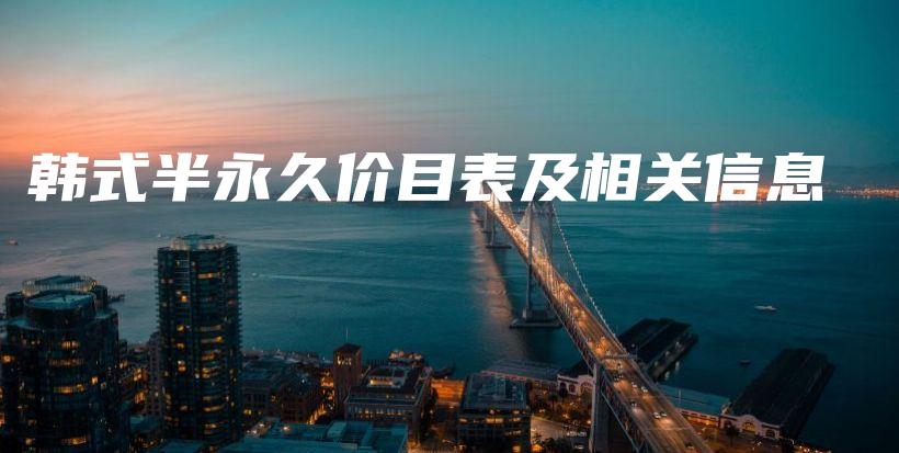 韓式半永久價(jià)目表及相關(guān)信息插圖