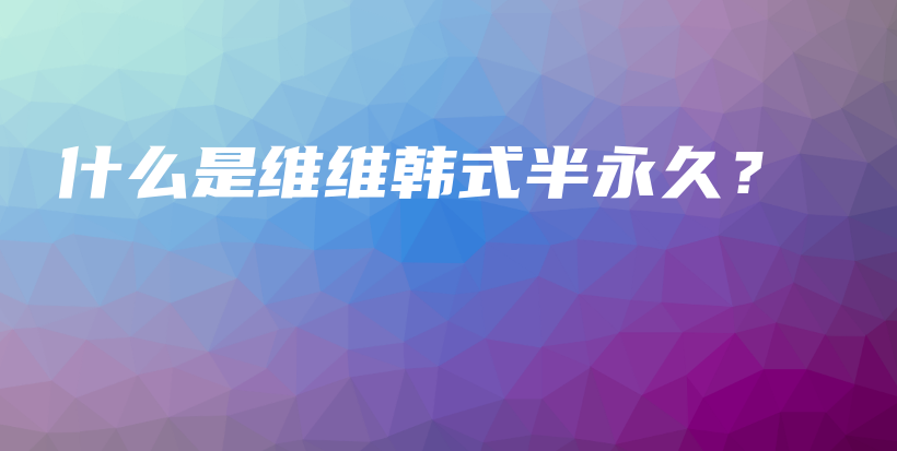 什么是維維韓式半永久？插圖