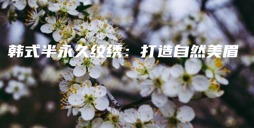 韓式半永久紋繡：打造自然美眉插圖