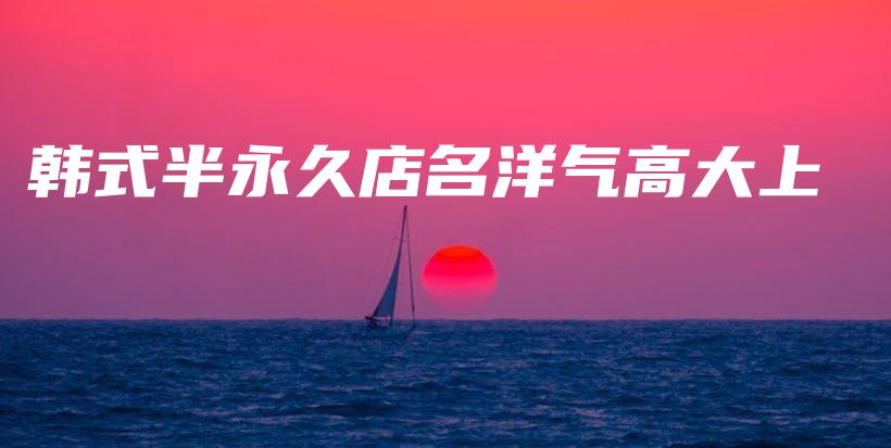 韓式半永久店名洋氣高大上插圖