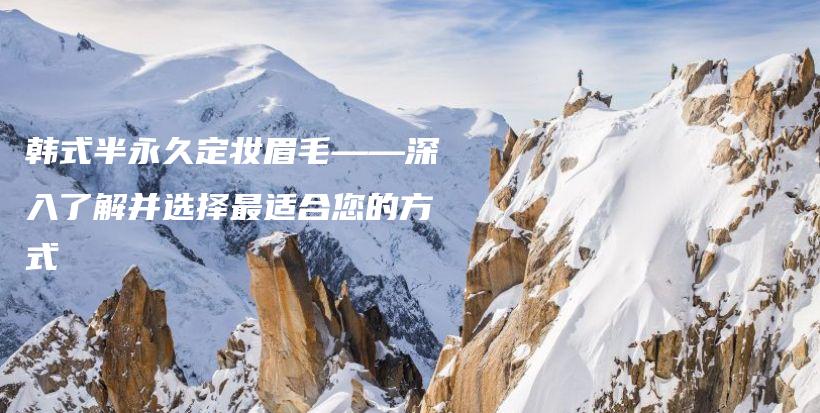 韓式半永久定妝眉毛——深入了解并選擇最適合您的方式插圖