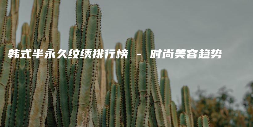 韓式半永久紋繡排行榜 – 時尚美容趨勢插圖