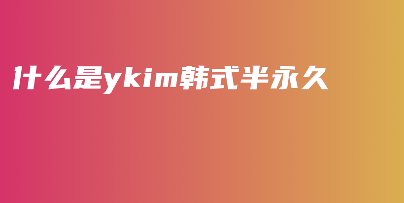 什么是ykim韓式半永久插圖