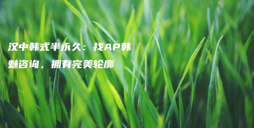 漢中韓式半永久：找AP韓魅咨詢(xún)，擁有完美輪廓插圖