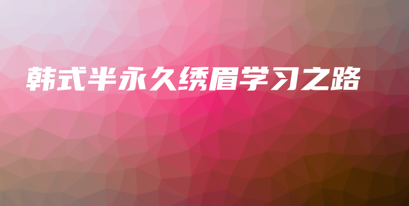 韓式半永久繡眉學(xué)習(xí)之路插圖