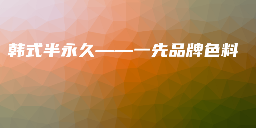 韓式半永久——一先品牌色料插圖