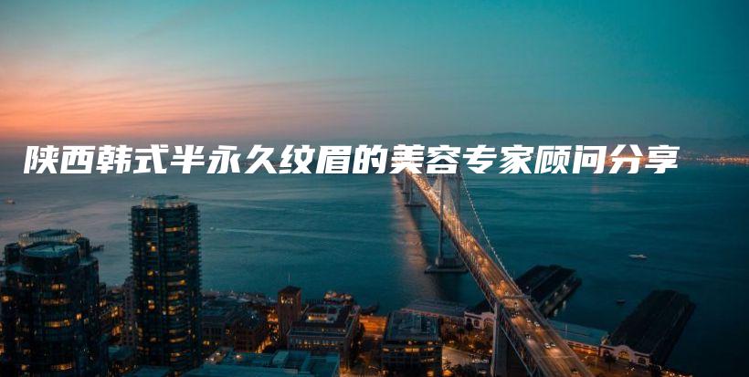 陜西韓式半永久紋眉的美容專家顧問分享插圖