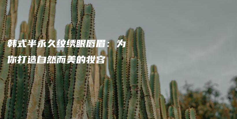韓式半永久紋繡眼唇眉：為你打造自然而美的妝容插圖