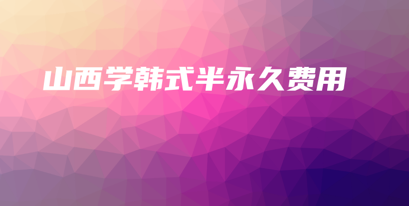 山西學韓式半永久費用插圖
