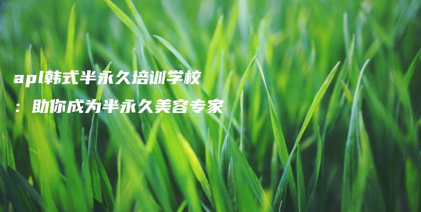 apl韓式半永久培訓(xùn)學(xué)校：助你成為半永久美容專家插圖