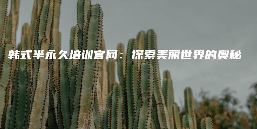 韓式半永久培訓(xùn)官網(wǎng)：探索美麗世界的奧秘插圖