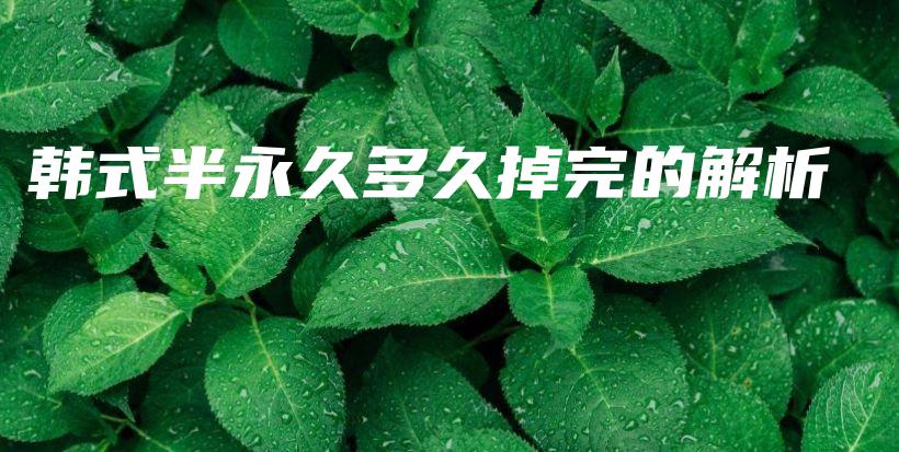 韓式半永久多久掉完的解析插圖