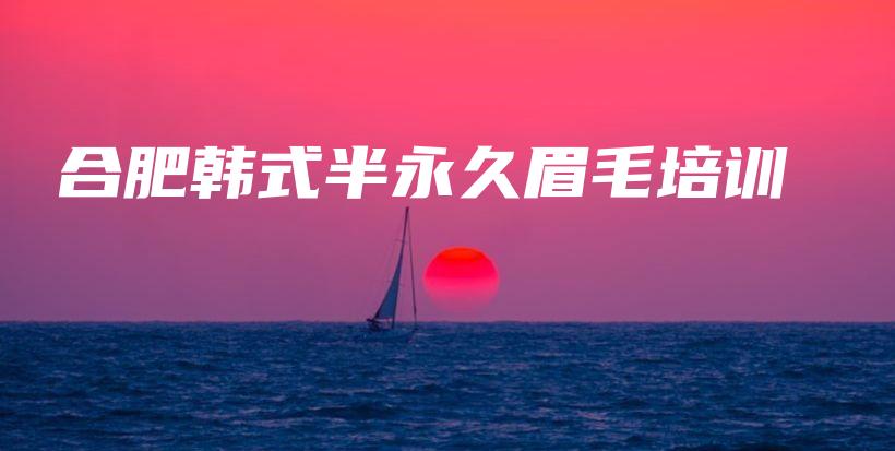 合肥韓式半永久眉毛培訓(xùn)插圖