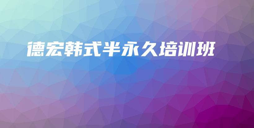 德宏韓式半永久培訓(xùn)班插圖