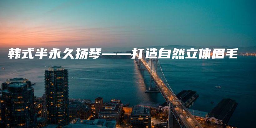 韓式半永久揚琴——打造自然立體眉毛插圖