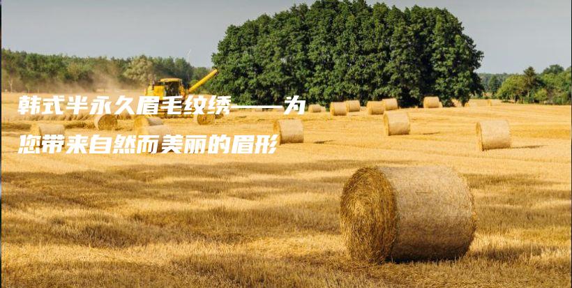 韓式半永久眉毛紋繡——為您帶來(lái)自然而美麗的眉形插圖