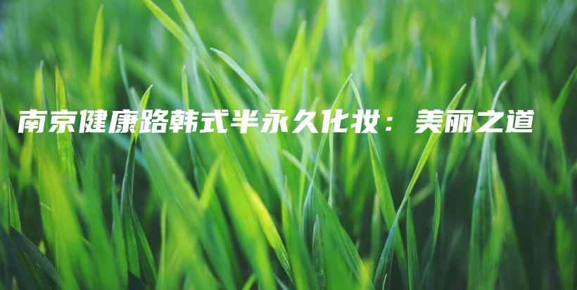 南京健康路韓式半永久化妝：美麗之道插圖
