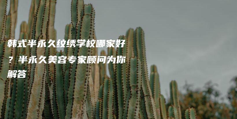 韓式半永久紋繡學(xué)校哪家好？半永久美容專家顧問為你解答插圖