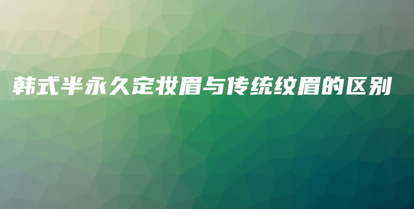 韓式半永久定妝眉與傳統(tǒng)紋眉的區(qū)別插圖