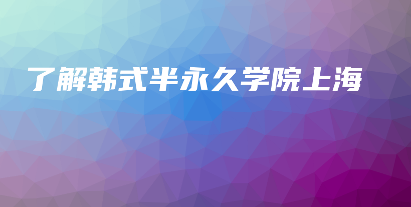 了解韓式半永久學(xué)院上海插圖