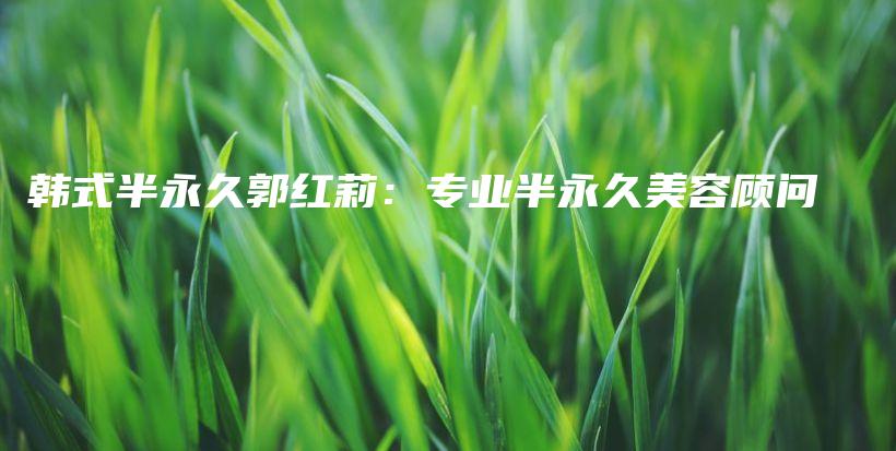 韓式半永久郭紅莉：專業(yè)半永久美容顧問插圖