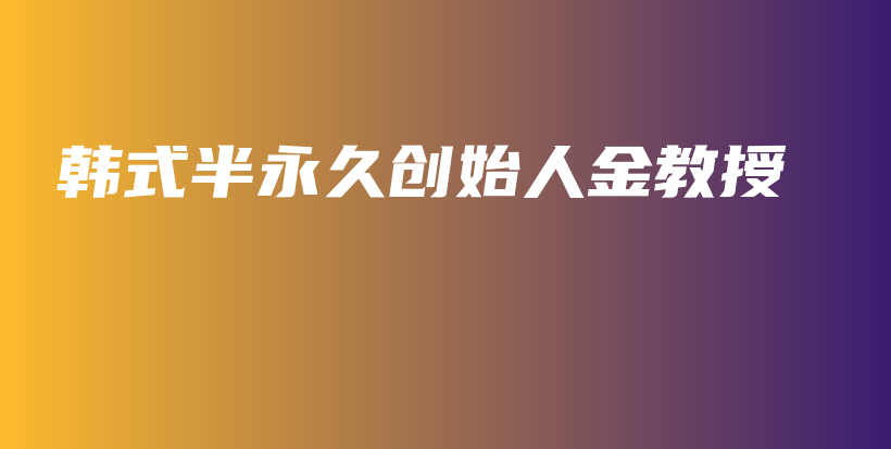 韓式半永久創(chuàng)始人金教授插圖