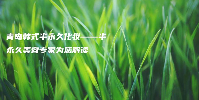 青島韓式半永久化妝——半永久美容專家為您解讀插圖
