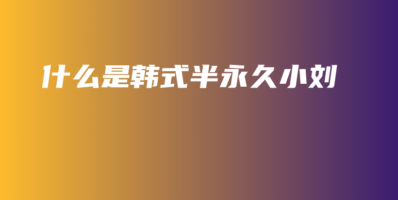 什么是韓式半永久小劉插圖