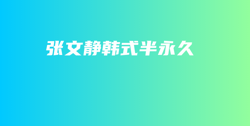 張文靜韓式半永久插圖