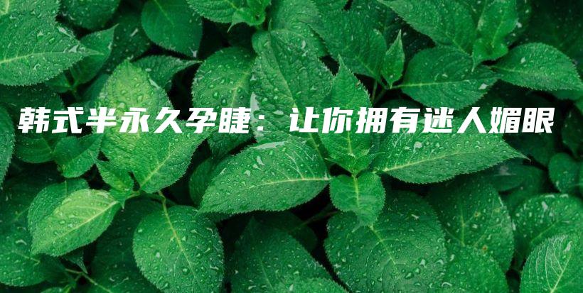 韓式半永久孕睫：讓你擁有迷人媚眼插圖