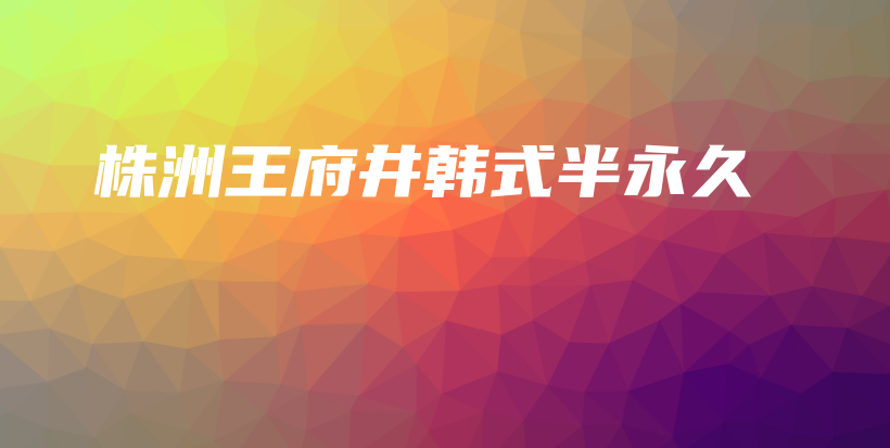 株洲王府井韓式半永久插圖
