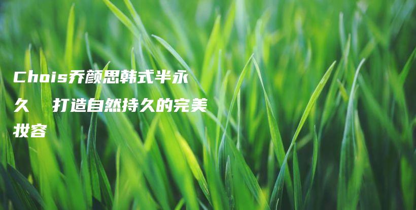 Chois喬顏思韓式半永久  打造自然持久的完美妝容插圖
