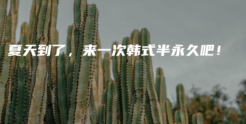 夏天到了，來一次韓式半永久吧！插圖
