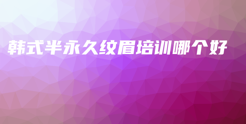 韓式半永久紋眉培訓(xùn)哪個好插圖