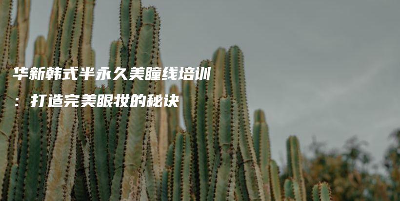 華新韓式半永久美瞳線培訓(xùn)：打造完美眼妝的秘訣插圖