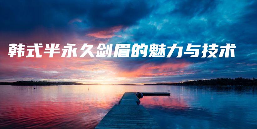 韓式半永久劍眉的魅力與技術(shù)插圖