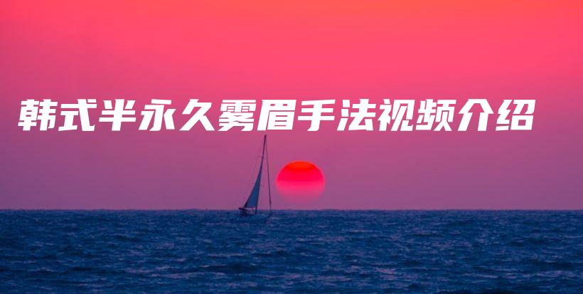 韓式半永久霧眉手法視頻介紹插圖