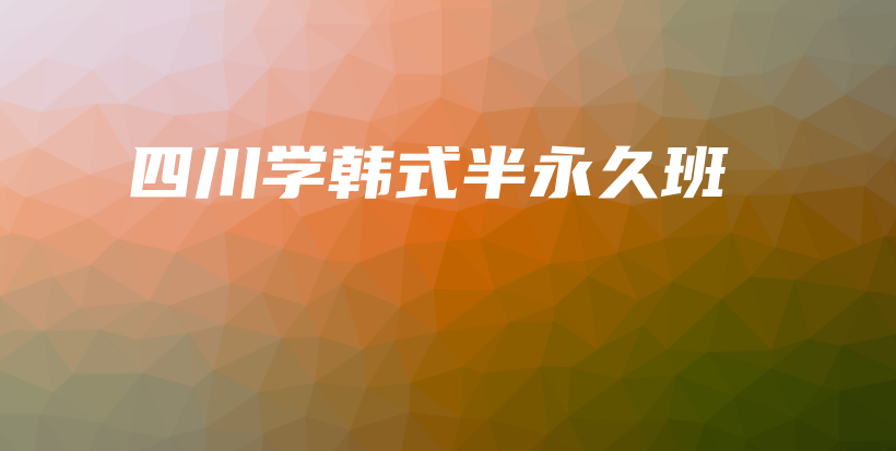四川學(xué)韓式半永久班插圖