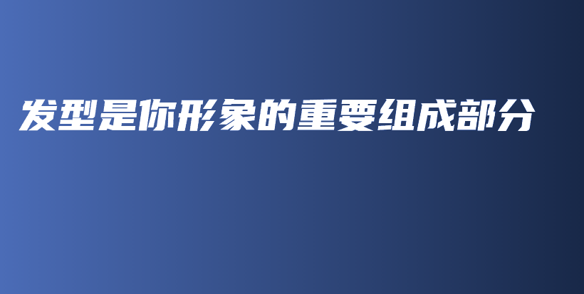發(fā)型是你形象的重要組成部分插圖